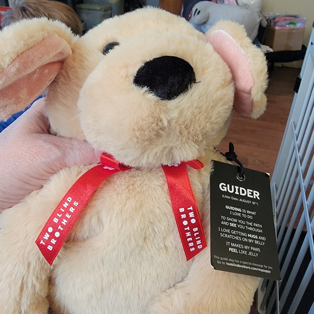 NEW Guider Guide Dog Labrador Retriever Puppy 14" Plush Doll Two Blind Brothers